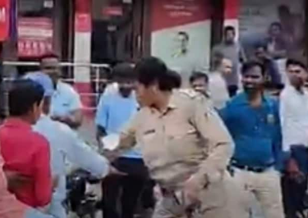 woman sub inspector catches trio on bike without helmet hugs…