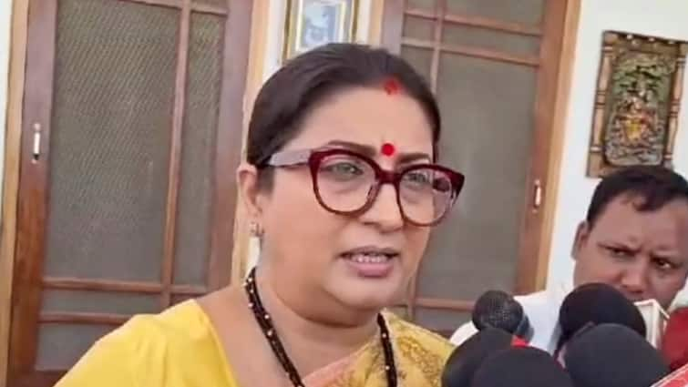 BJP leader Smriti Irani praises Waqf Amendment Bill 2024 Attacks congress and Asaduddin Owaisi