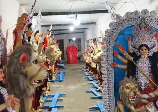 Navratri 2024 Celebration in Agra Eco Friendly Maa Durga idol…