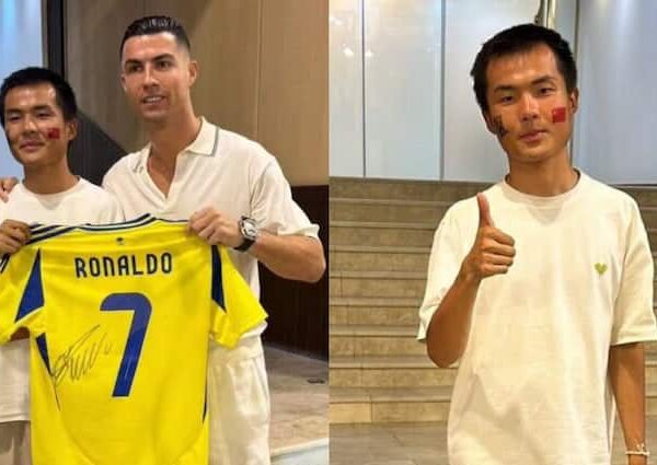 Cristiano Ronaldo fan travelled 13000 km on bicycle to meet…