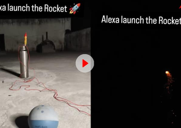 Watch: Alexa Launches Diwali Rocket with command video goes viral…