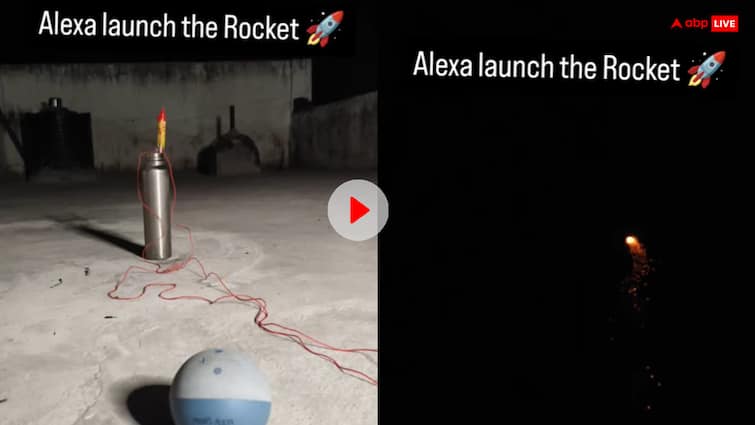 Watch: Alexa Launches Diwali Rocket with command video goes viral on internet diwali 2024 | तकनीक का कमाल! Alexa ने लॉन्च किया दिवाली रॉकेट, Video देख यूजर्स बोले