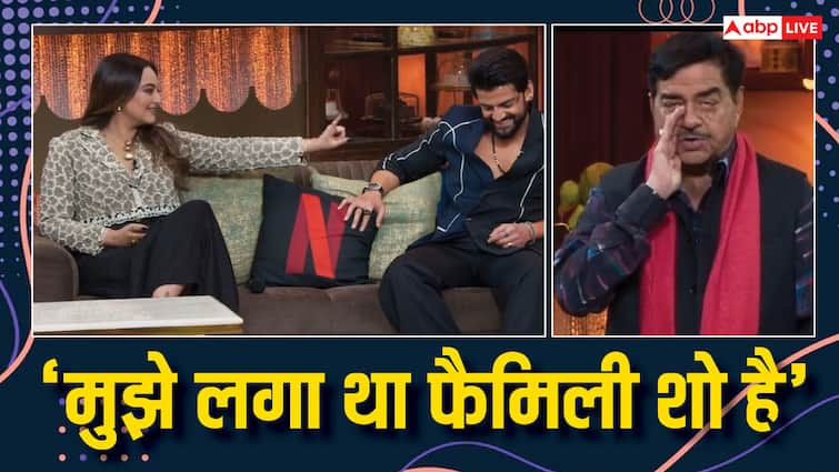 The Great Indian Kapil Show 2 Shatrughan Sinha son-in-law Zaheer Iqbal sonakshi sinha | The Great Indian Kapil Show 2: दामाद संग कपिल के शो में पहुंचे शत्रुघ्न सिन्हा ने कह दी ऐसी बात, सोनाक्षी के पति बोले