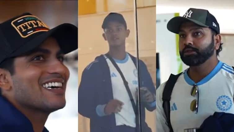 Yashasvi Jaiswal stuck at airport before IND vs AUS 2nd Adelaide test Watch Rohit Sharma and Shubman Gill reaction in BCCI video