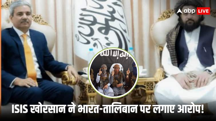 India Taliban Relations ISIS Khorasan Released photo with Indian diplomat with Afghanistan defence minister Mullah Yaqoob