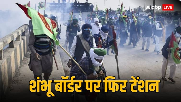 Farmers Protest March towards Delhi started from Punjab-Haryana border clashes with police cops fire tear gas